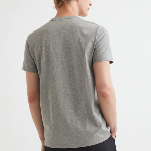 H&M heathered grey mens crewneck t-shirt size small - Picture 3 of 10